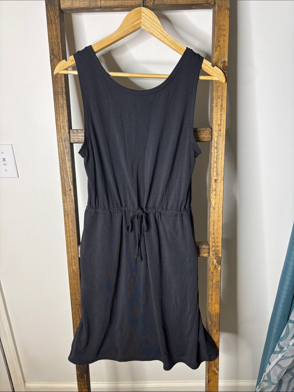 Columbia Black Sleeveless Drawstring Waist Dress Size S